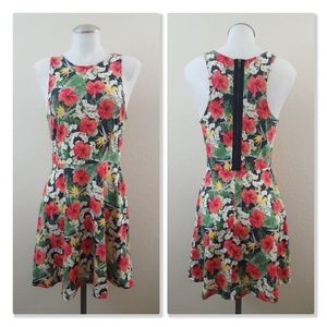 Vans Sleeveless Hawaiian Floral Skater Tank Dress